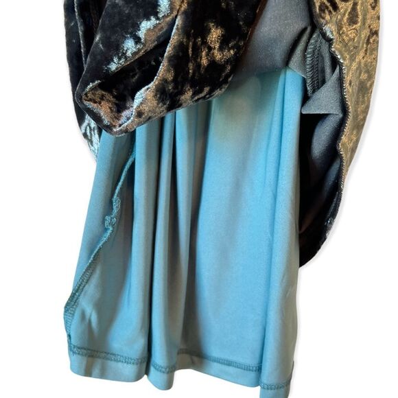 TOBI Teal Velvet Valari Cami Shift Dress - Picture 5 of 11